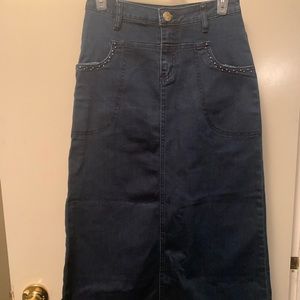 Long Blue Jean skirt